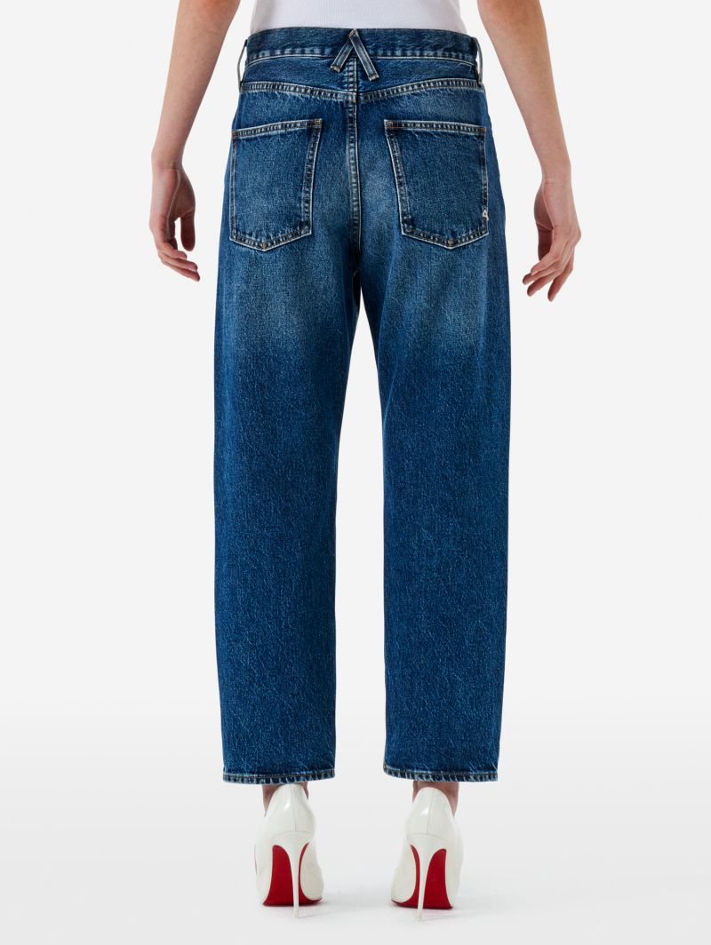 Bella '90s fit mid rise straight stone wash brushed