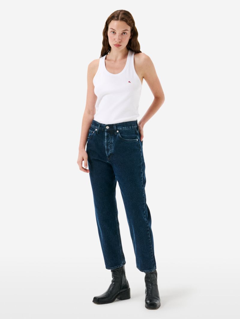 Bella '90s fit mid rise straight eco enzyme stone wash