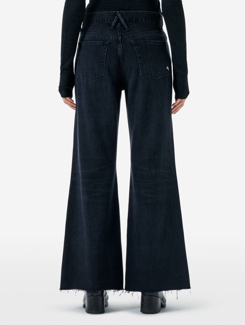 Luna mid rise flared light vintage destroyed edge