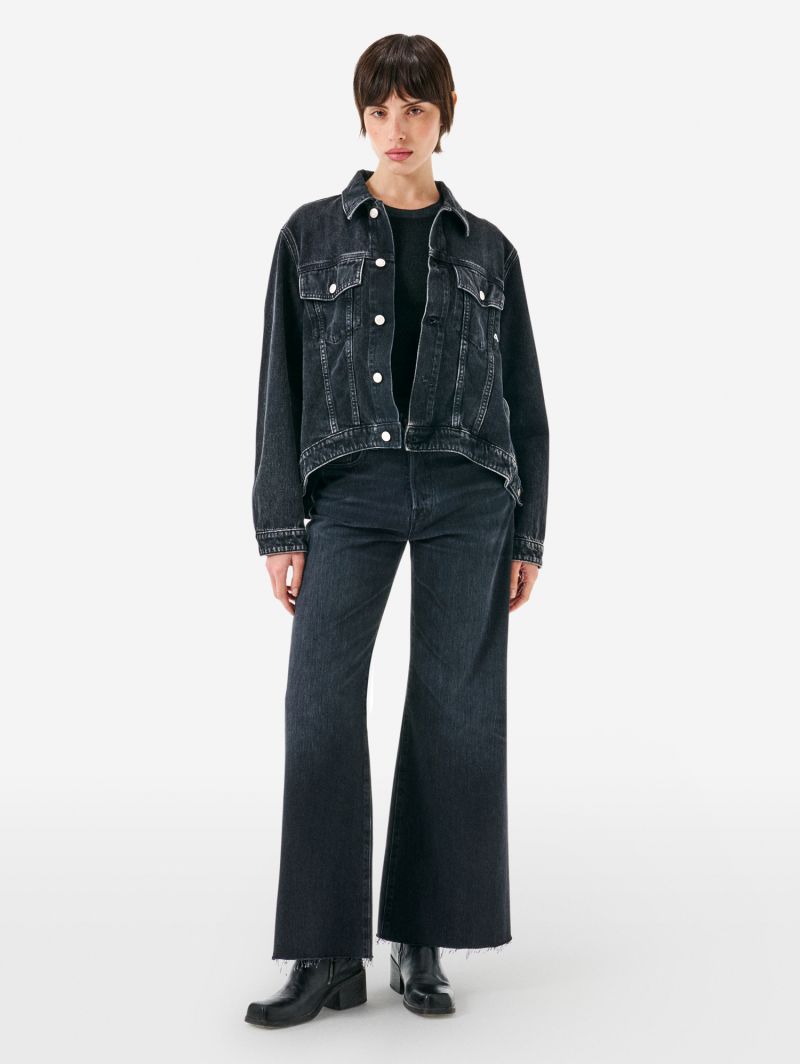 Luna mid rise flared light vintage destroyed edge