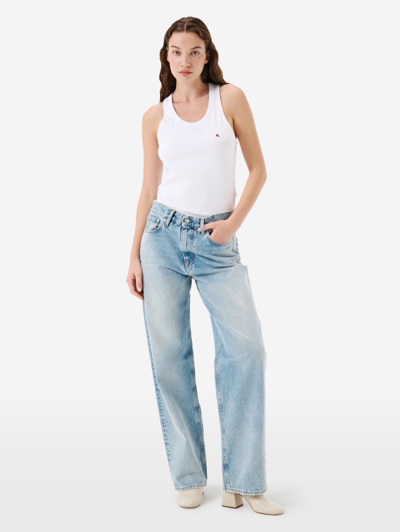Mila low rise '90s fit light bleach broken edge