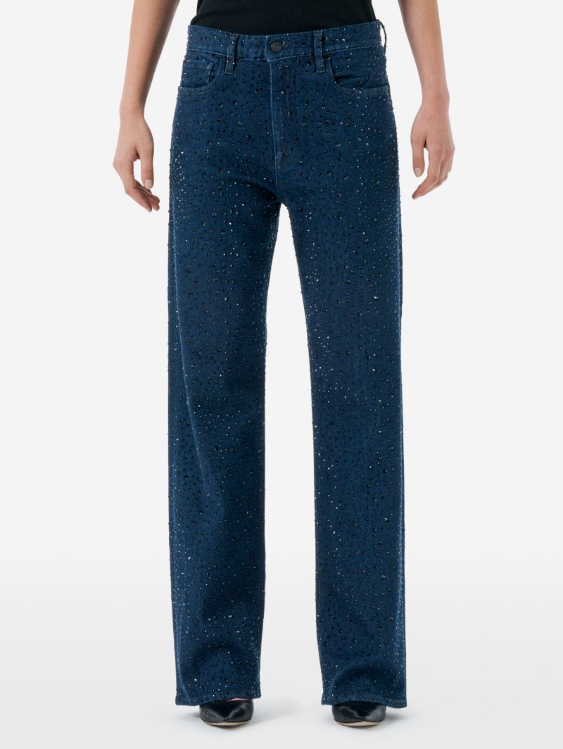 Mila low rise '90s fit with strass rinse wash