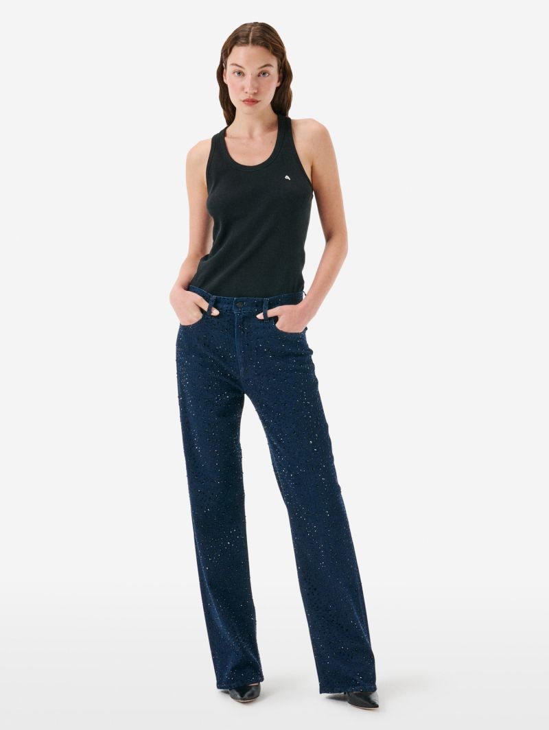 Mila low rise '90s fit with strass rinse wash