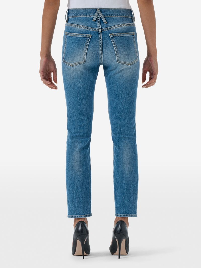 Body slim high rise mid tone natural vintage