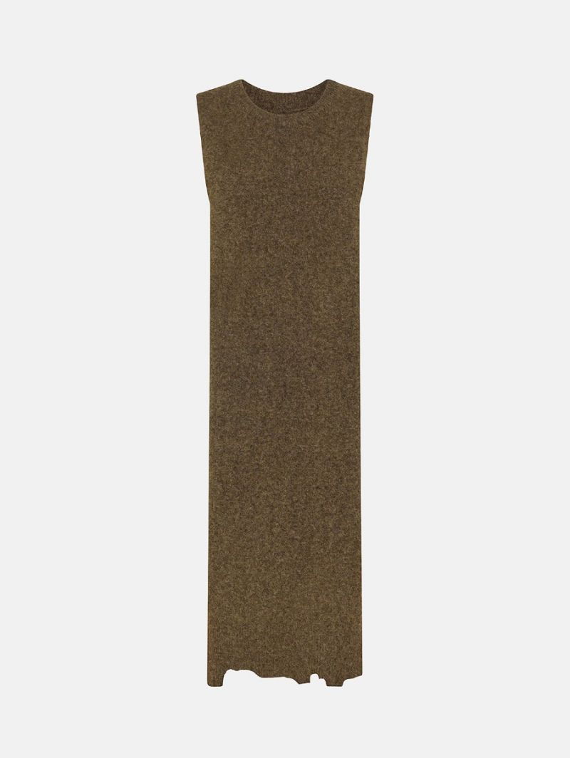 Scarf plain knit alpaca