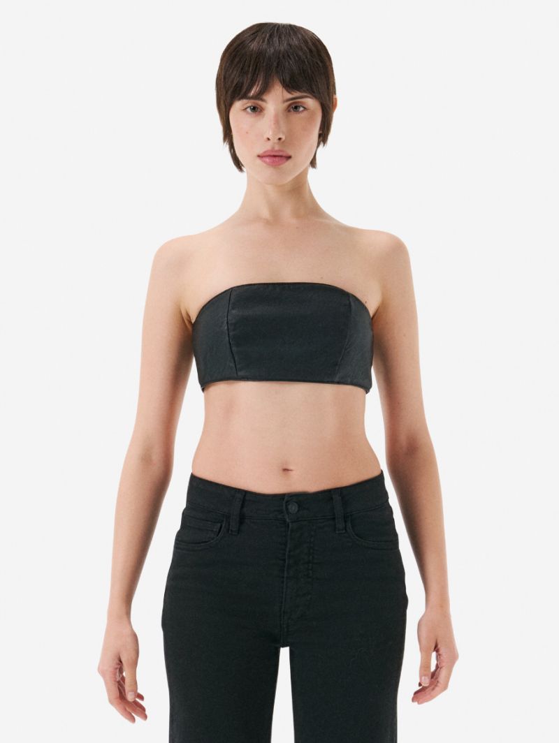 Jill eco leather top rinse wash