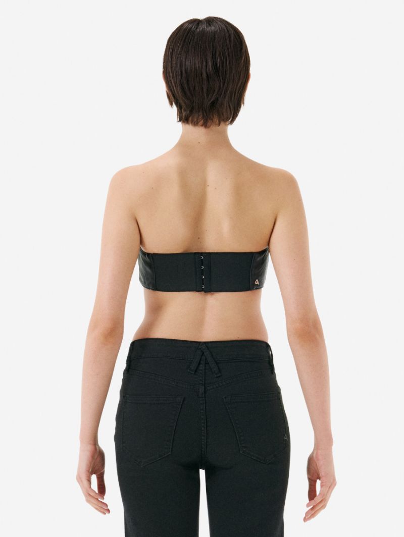 Jill eco leather top rinse wash