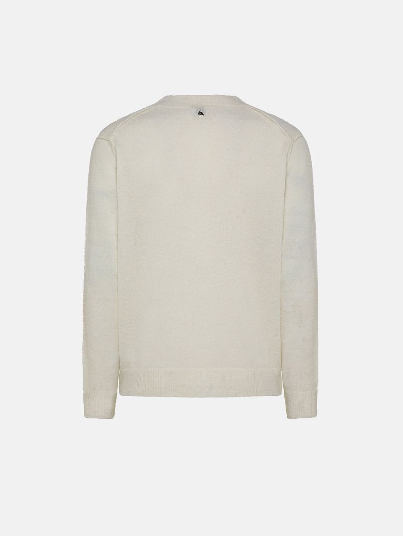 Off white alpaca-blend Ivan cardigan