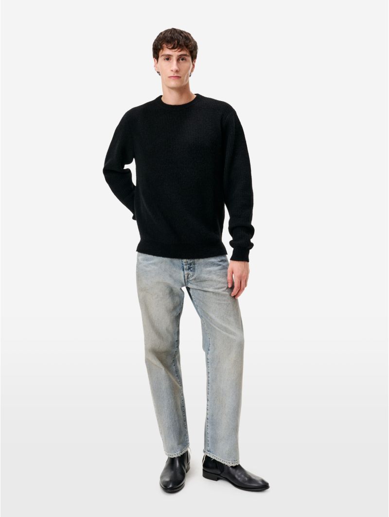 Remo round neck english rib alpaca