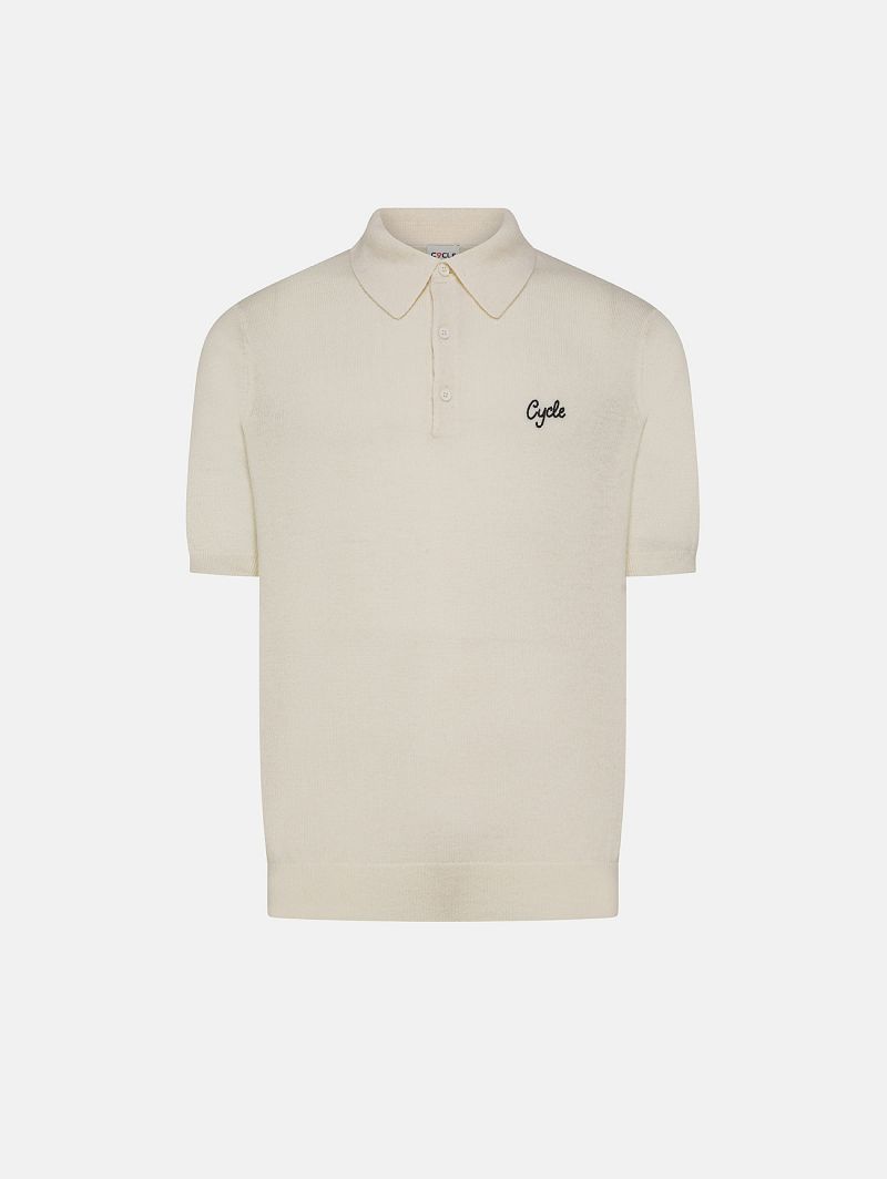 Off white Merino wool-blend Aldo polo shirt