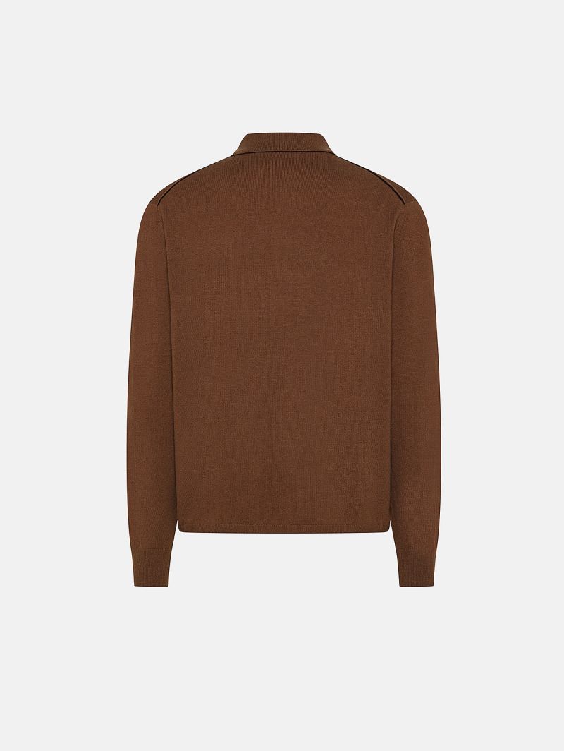 Havana merino wool-blend Lapo shirt