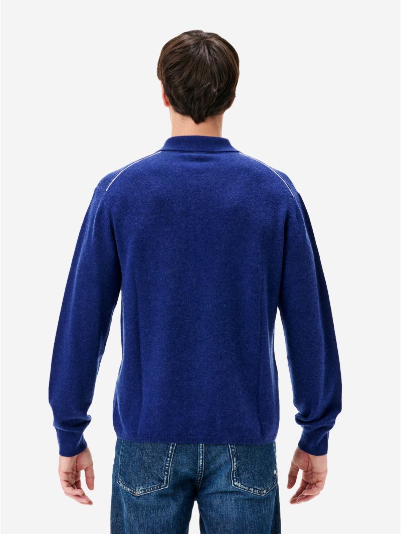 Blue merino wool-blend Lapo shirt