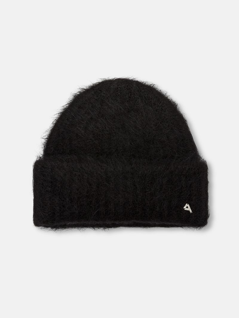 Black alpaca-blend Amazing beanie