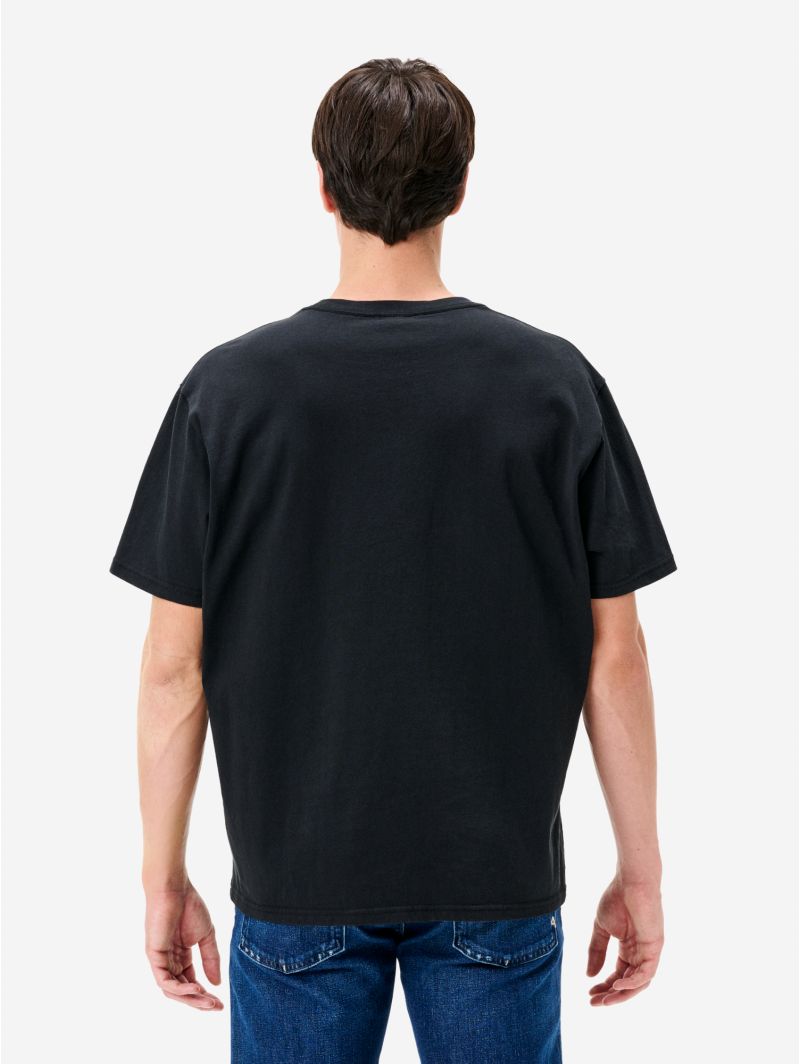 Boxy heritage embroidery regular t-shirt rinse wash