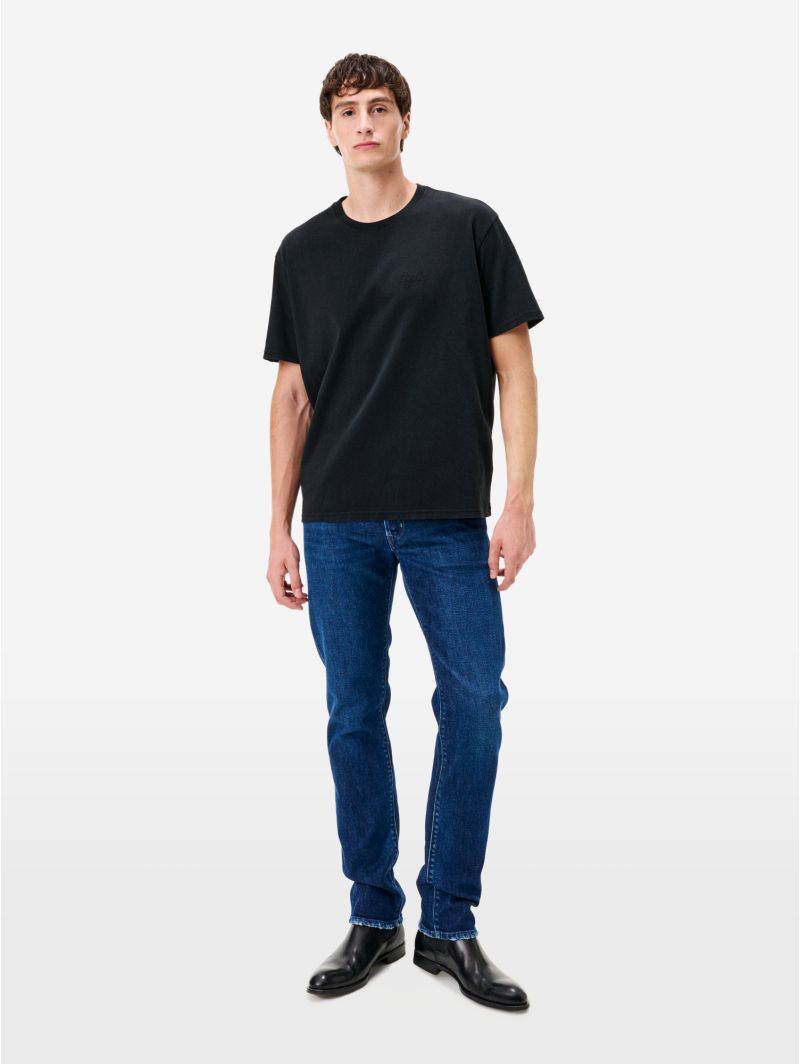 Boxy heritage embroidery regular t-shirt rinse wash