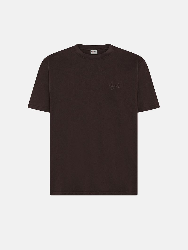 Bordeaux pure cotton jersey Heritage T-shirt