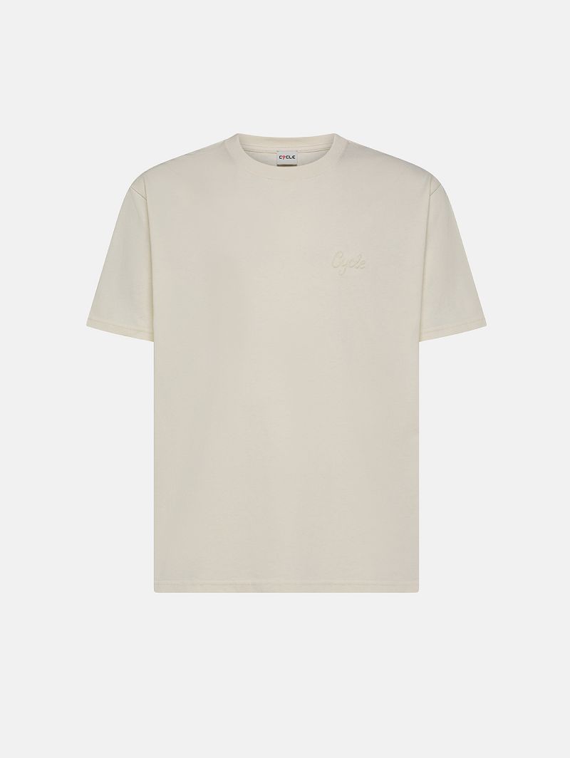 Stone grey pure cotton jersey Heritage T-shirt