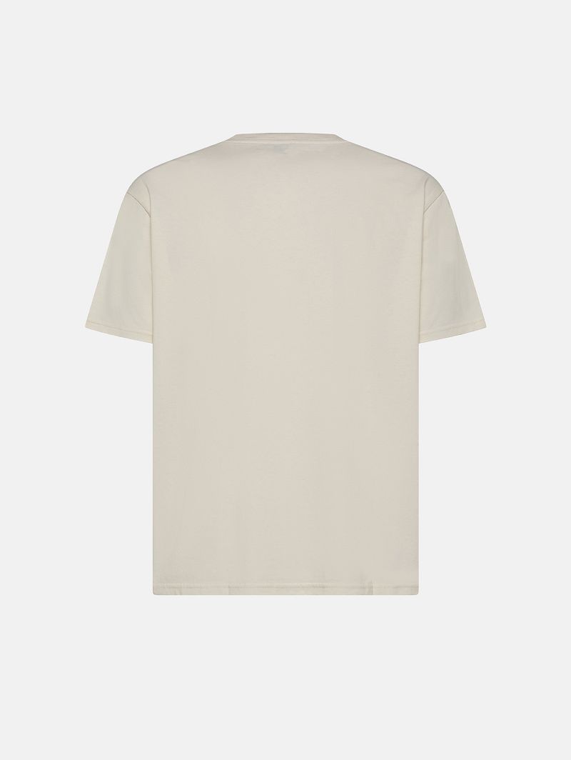 Stone grey pure cotton jersey Heritage T-shirt