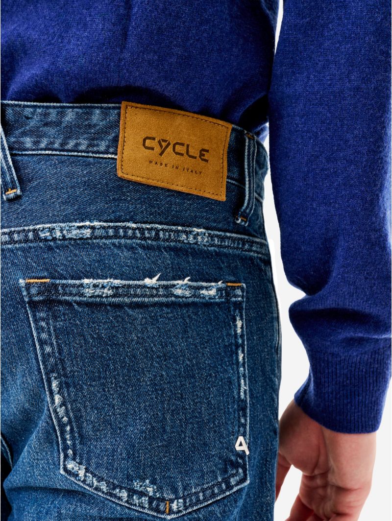 Navy blue vintage-effect tapered-fit Lucky jeans