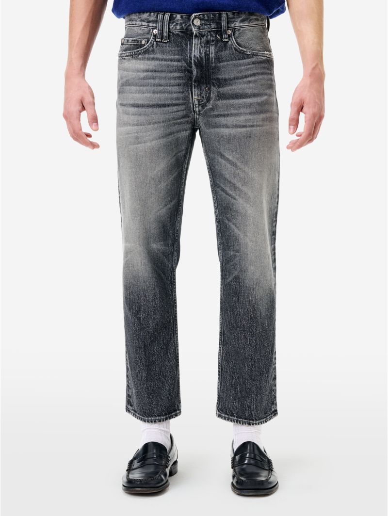 Wise comfort regular fit straight ankle leg stone wash brushed