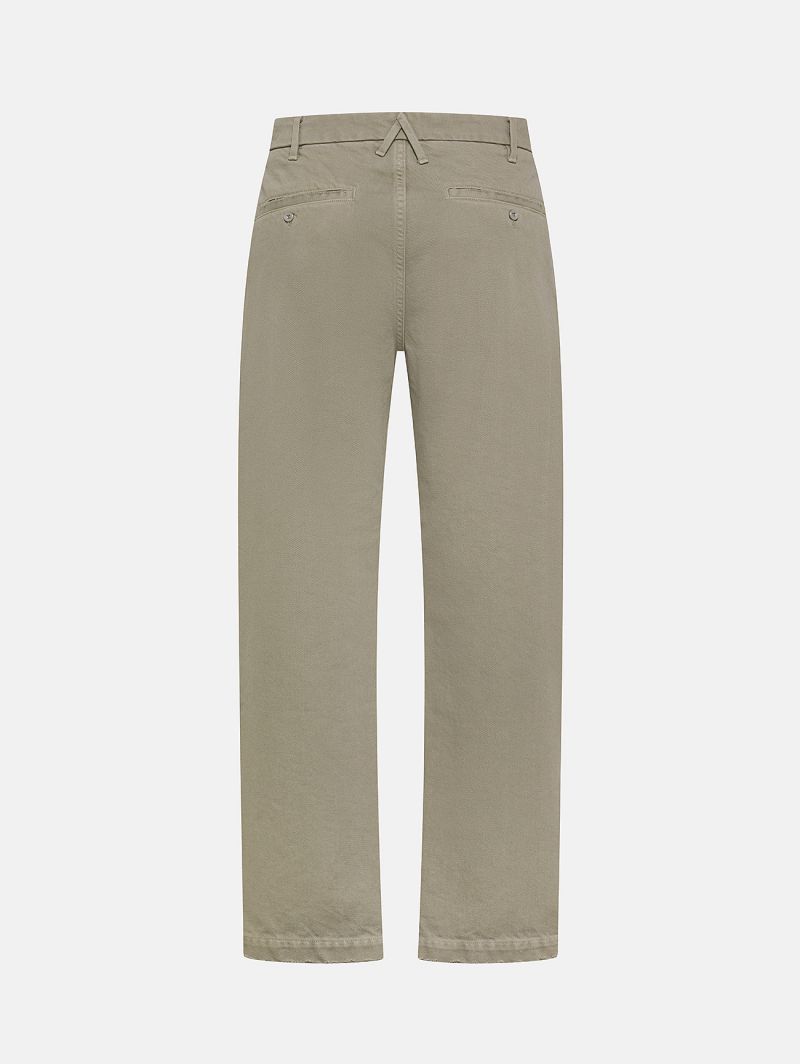 Full chino straight leg distressed garment dyed