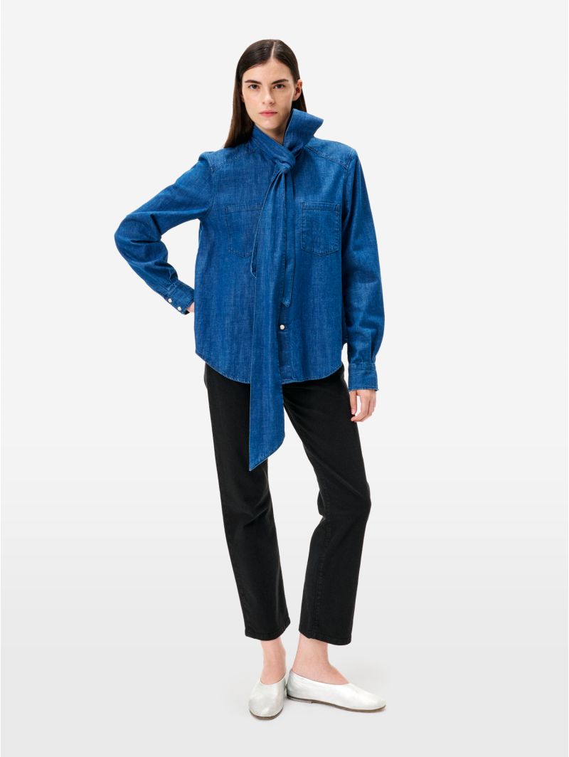 Christine boxy shirt dark enzyme stone wash