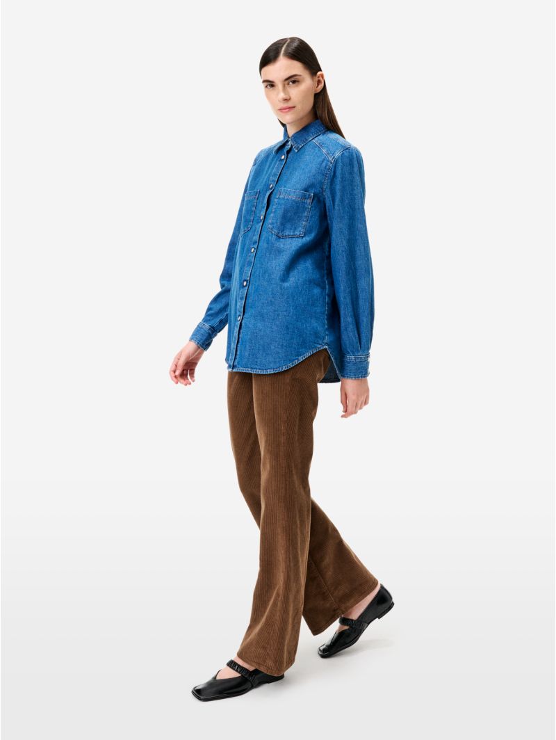 Agatha regular shirt dark enzyme stone wash