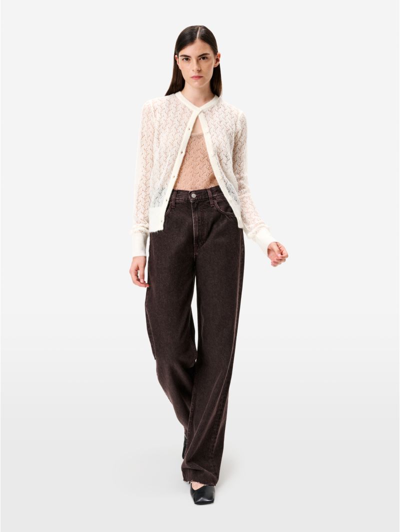 Off white alpaca-blend Mara cardigan