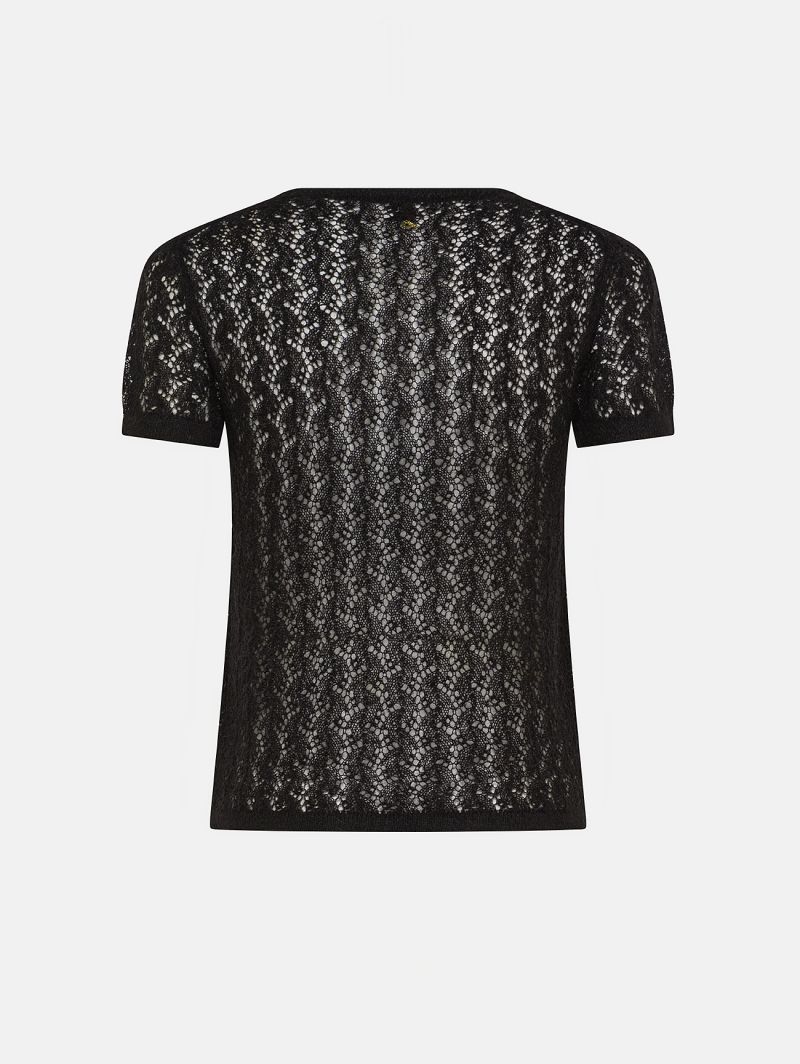 Black alpaca-blend Pina T-shirt