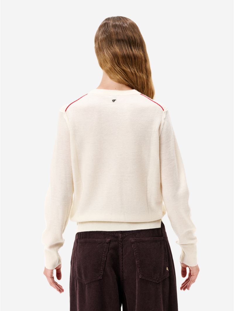 Maglia Ada in misto lana Merino bianco panna