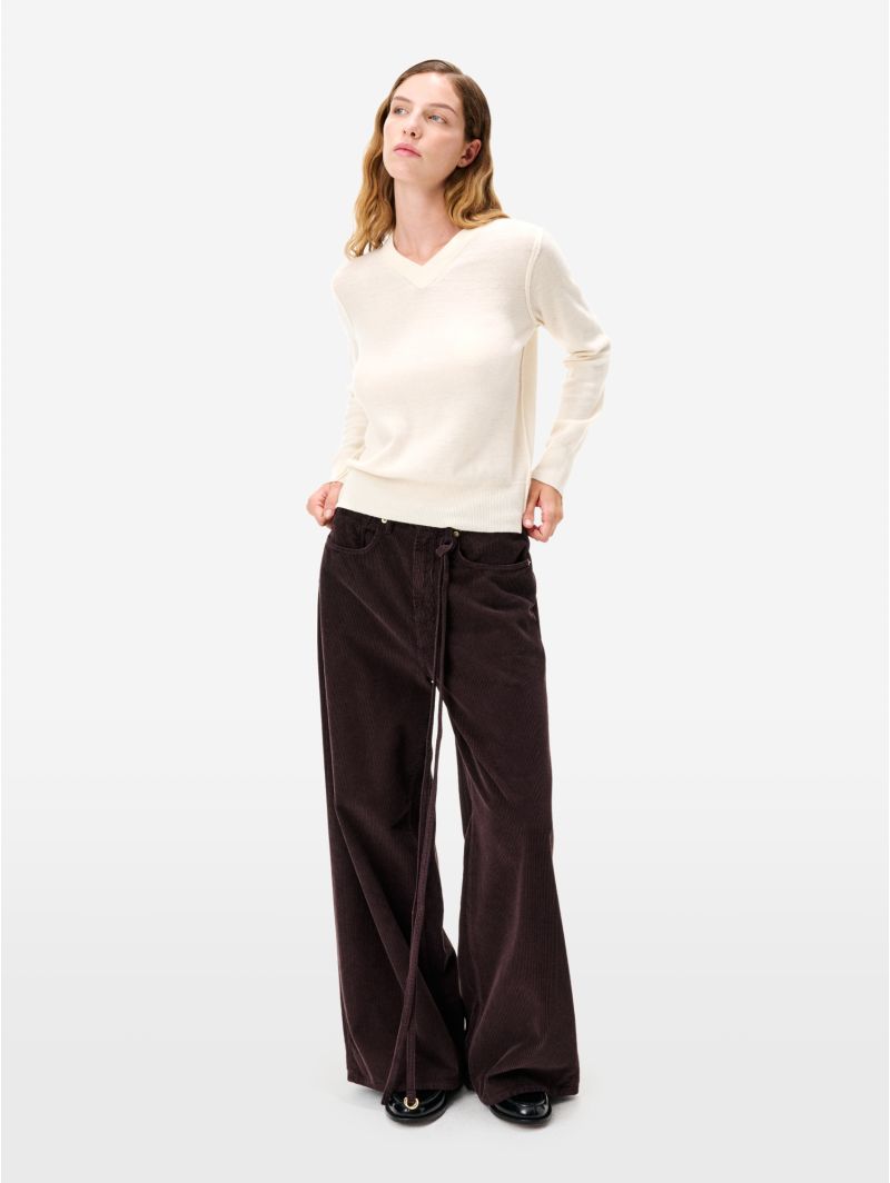 Maglia Ada in misto lana Merino bianco panna