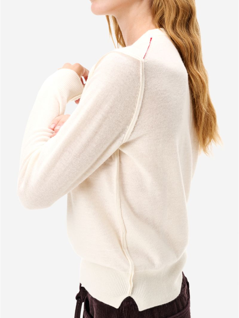Maglia Ada in misto lana Merino bianco panna