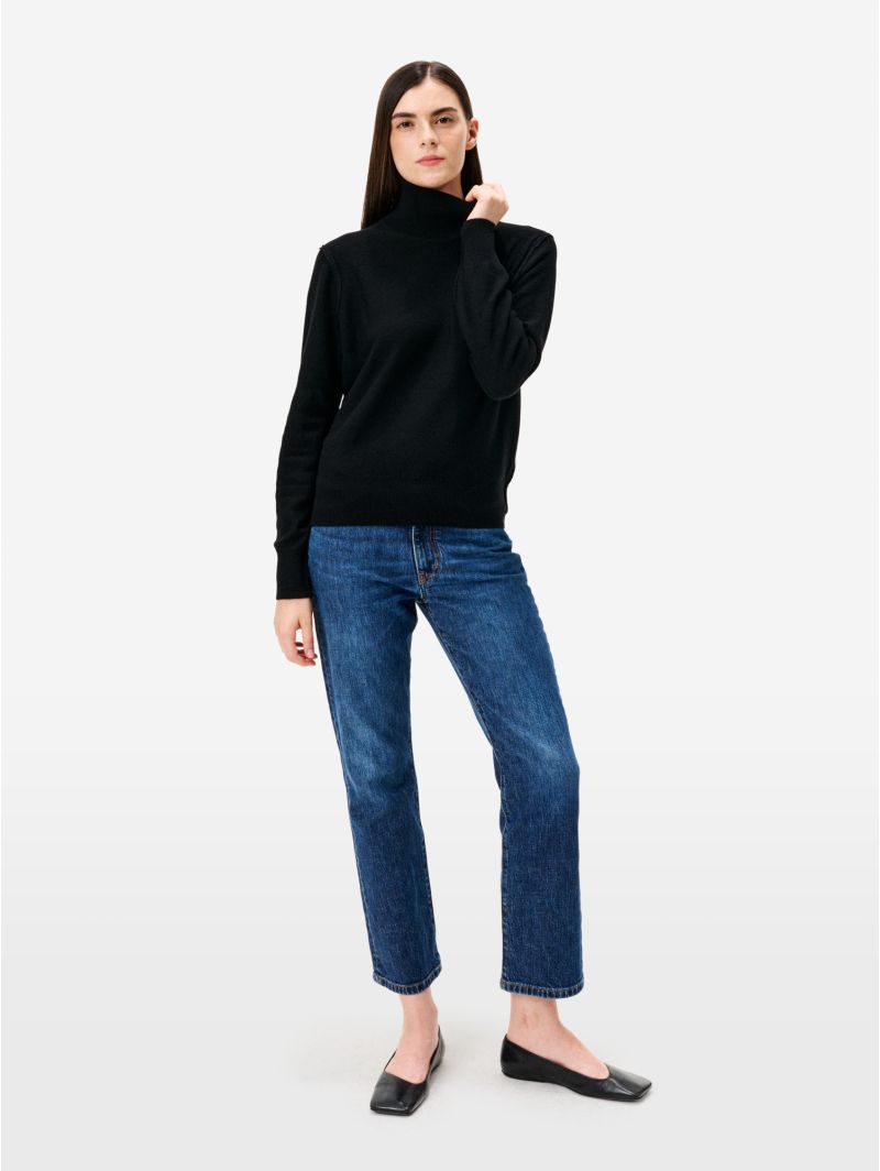 Maglia dolcevita Alba in misto lana Merino nero