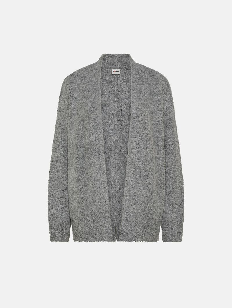 Light grey alpaca-blend Amazing Bice cardigan