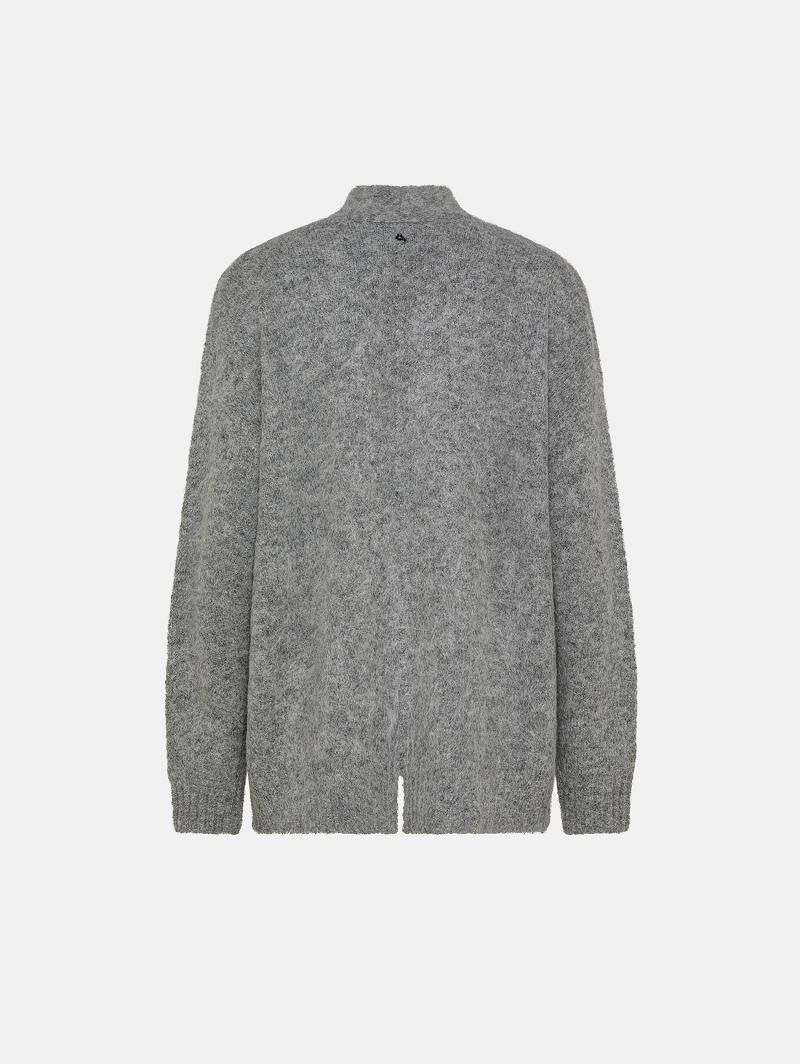Light grey alpaca-blend Amazing Bice cardigan