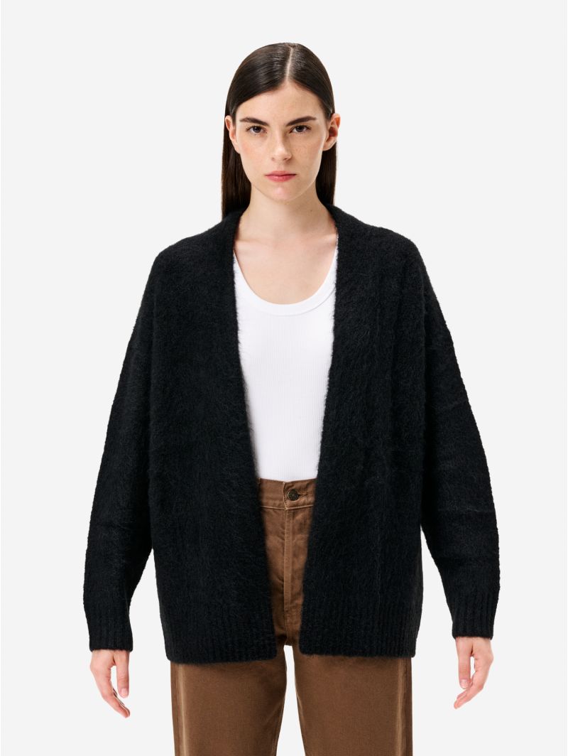 Black alpaca-blend Amazing Bice cardigan