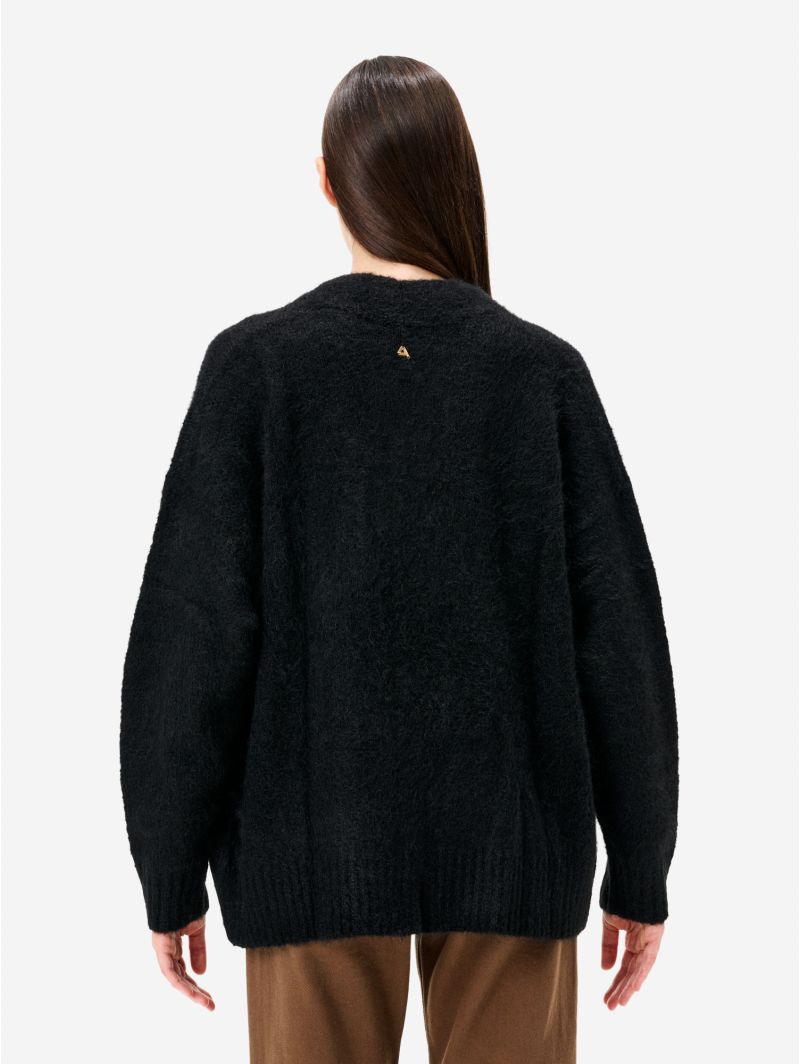 Black alpaca-blend Amazing Bice cardigan