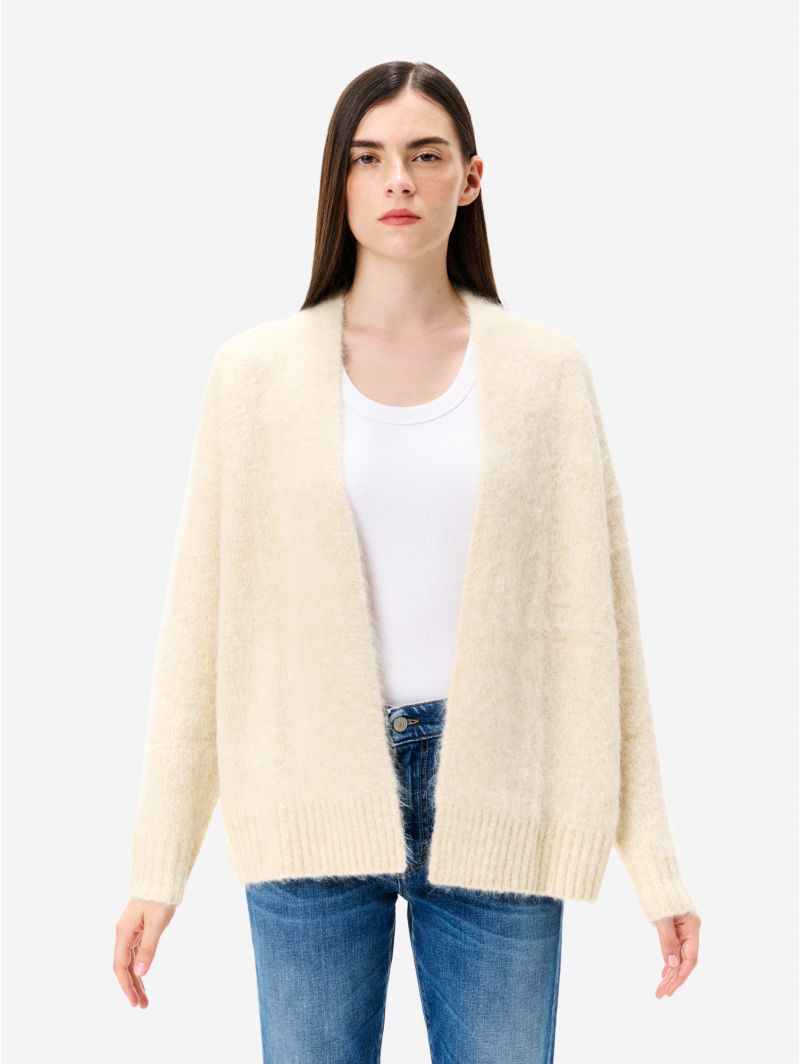 Off white alpaca-blend Amazing Bice cardigan