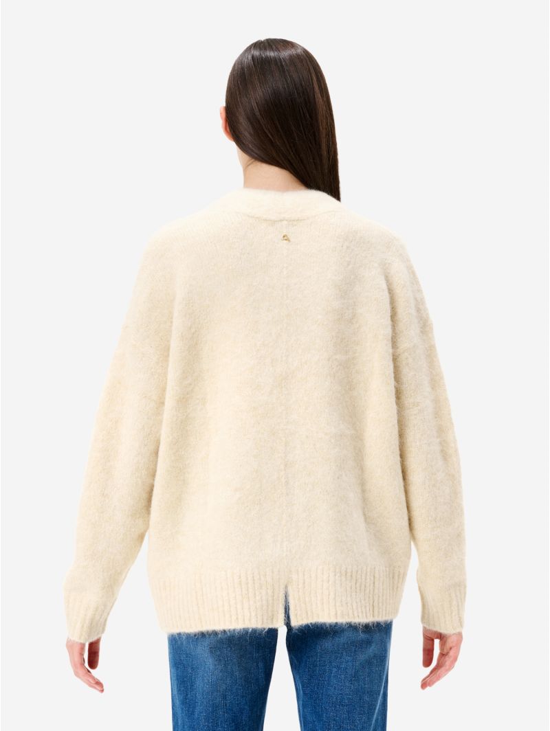 Off white alpaca-blend Amazing Bice cardigan