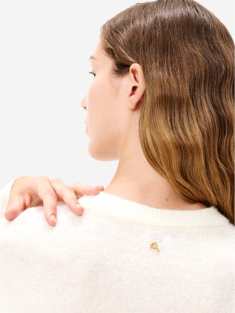 Off white alpaca-blend Egle jumper