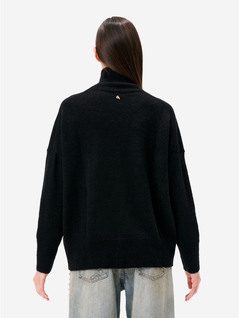 Maglia dolcevita Lole in misto alpaca nero