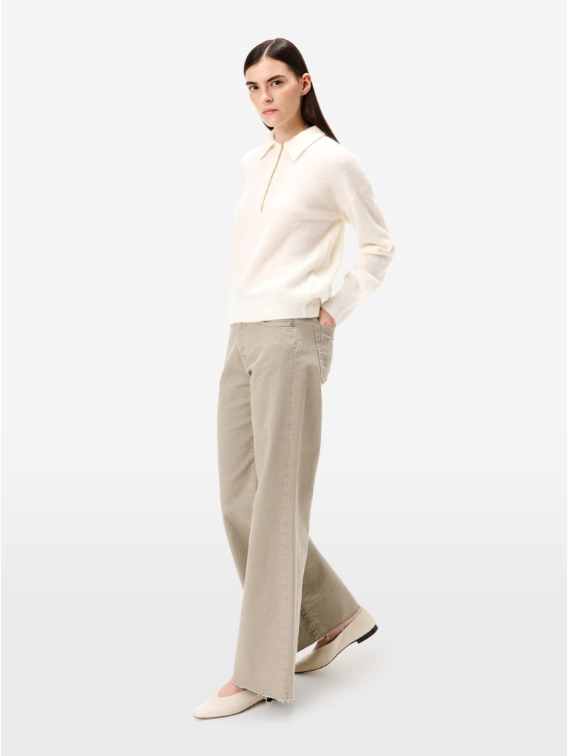 Off white alpaca-blend Maia polo shirt