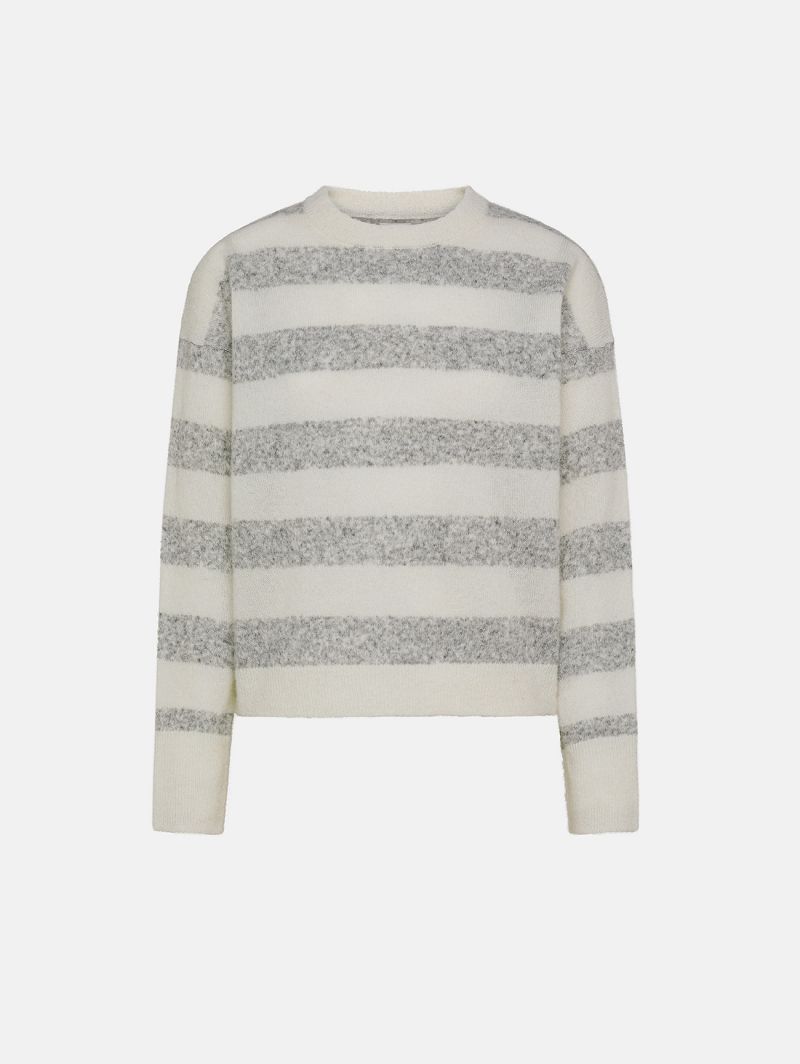 Sole round neck stripes alpaca
