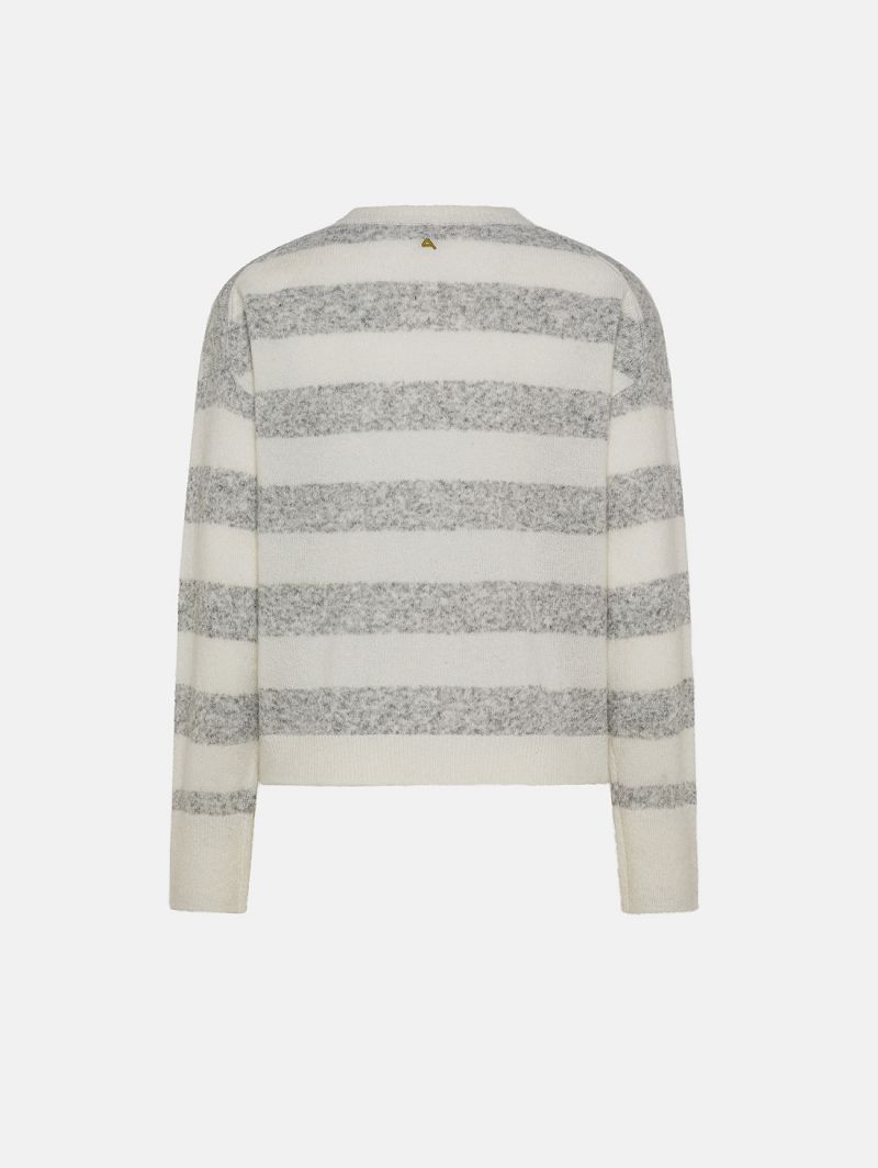 Sole round neck stripes alpaca