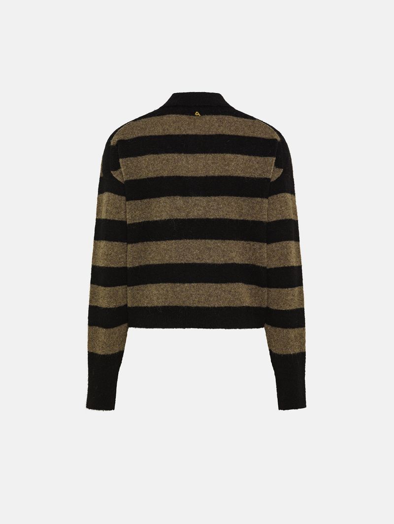 Vera polo stripes l/s alpaca
