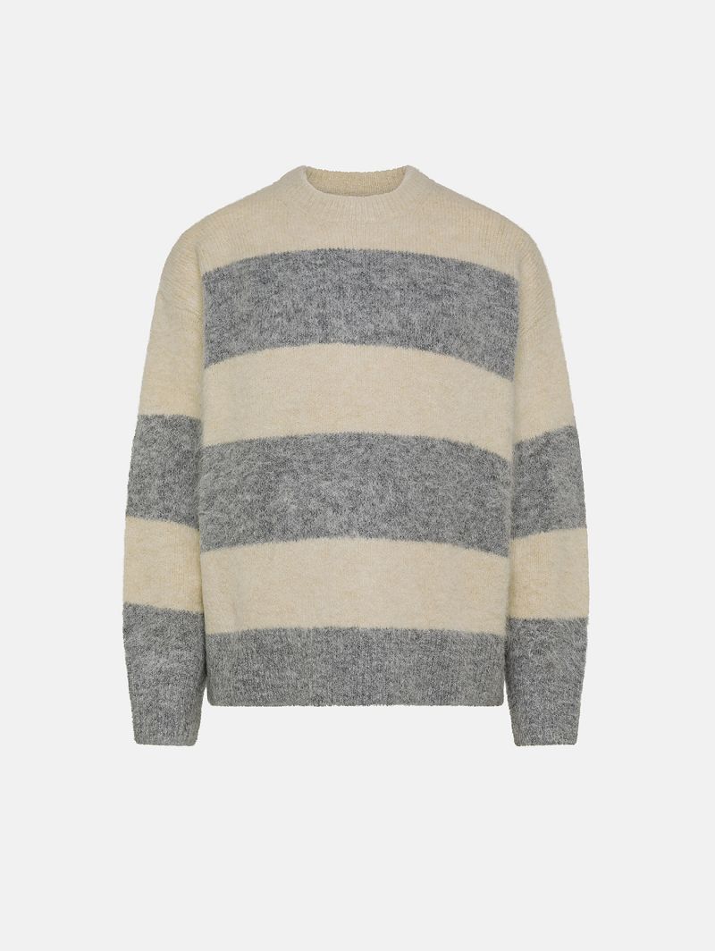 Light grey/off white alpaca-blend Cora jumper