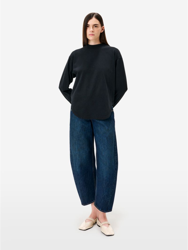 T-shirt Sabriele in jersey di puro cotone nero