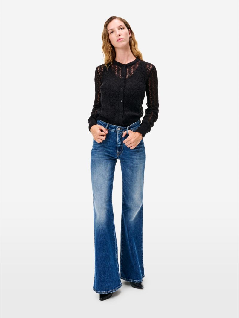 Navy blue flared Flaire jeans