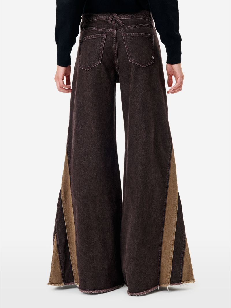 Jeans Asia flare fit bordeaux