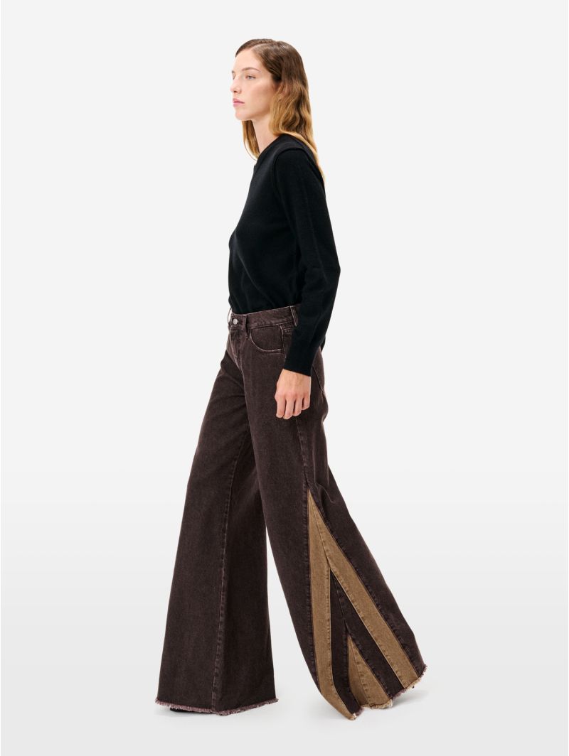 Jeans Asia flare fit bordeaux
